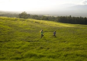 Our two kids loved stretching their legs in this beautiful Kula pasture.